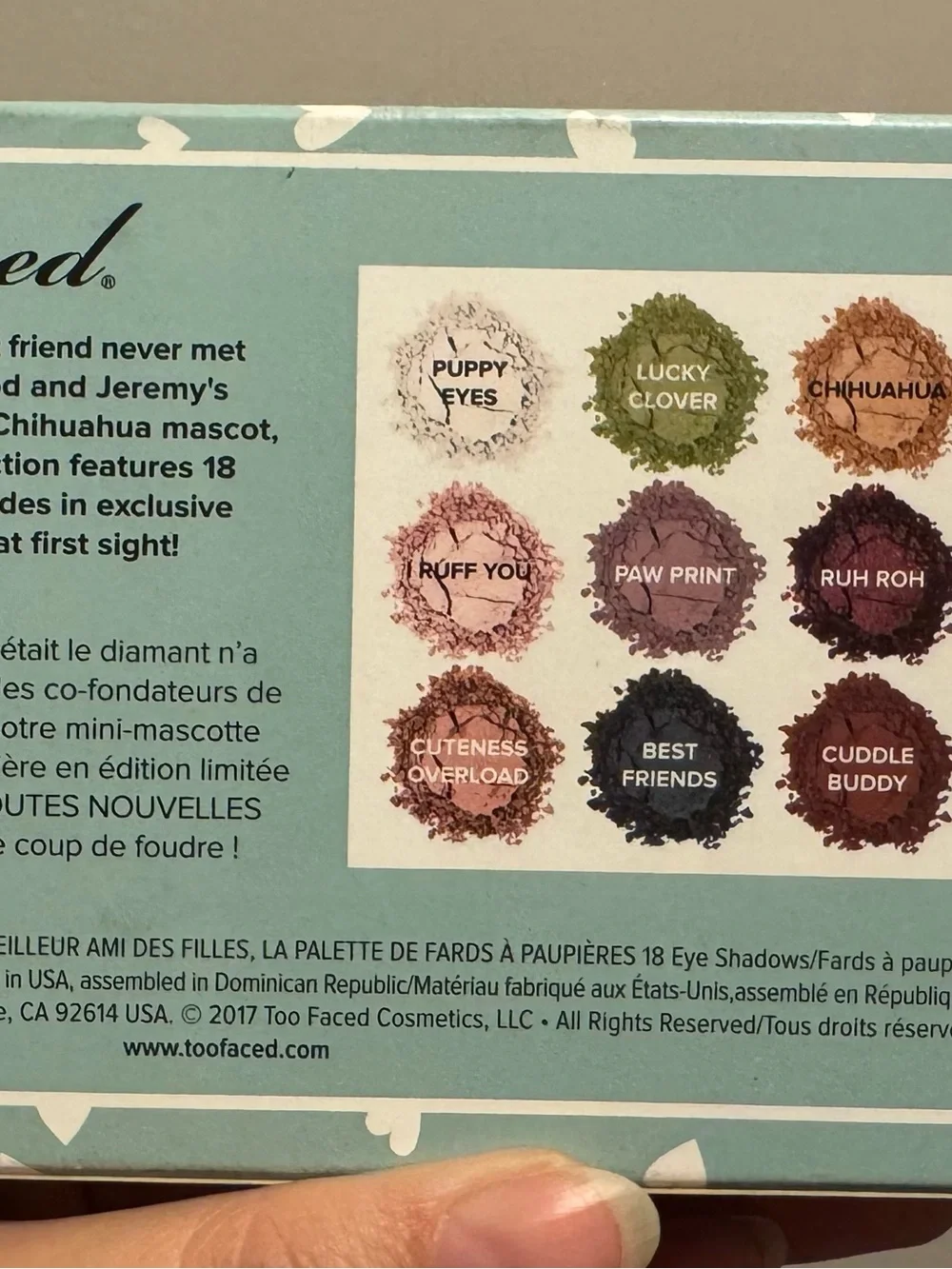 Too Faced Clover Eyeshadow Palette with box